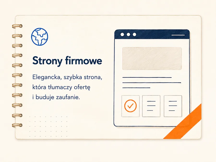 Ilustracja usługi: Strony firmowe