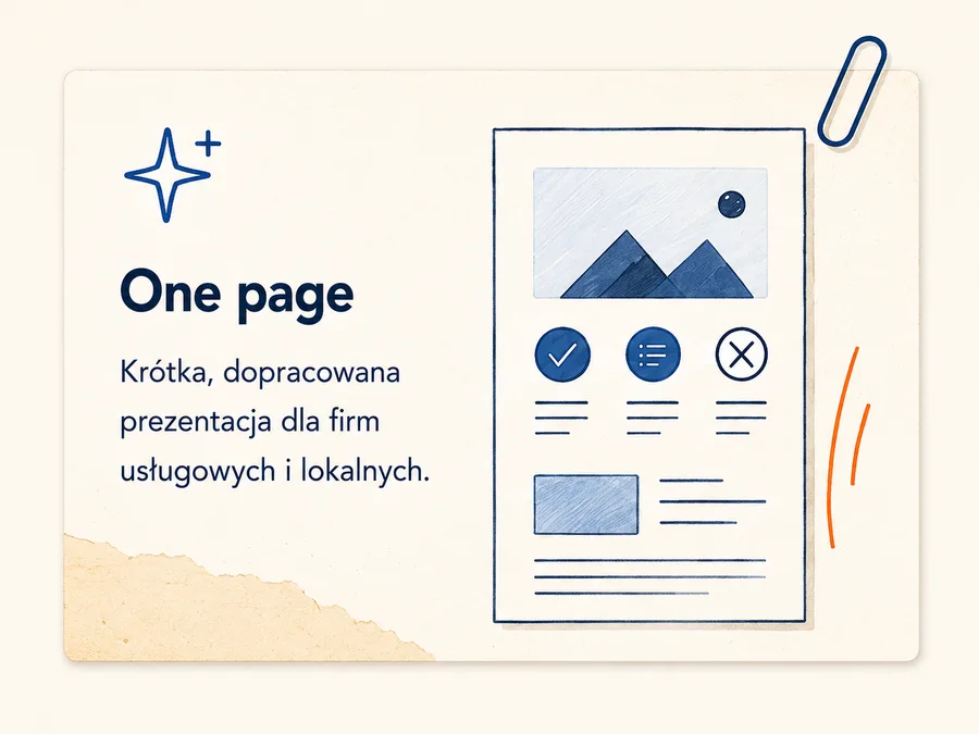 Ilustracja usługi: One page