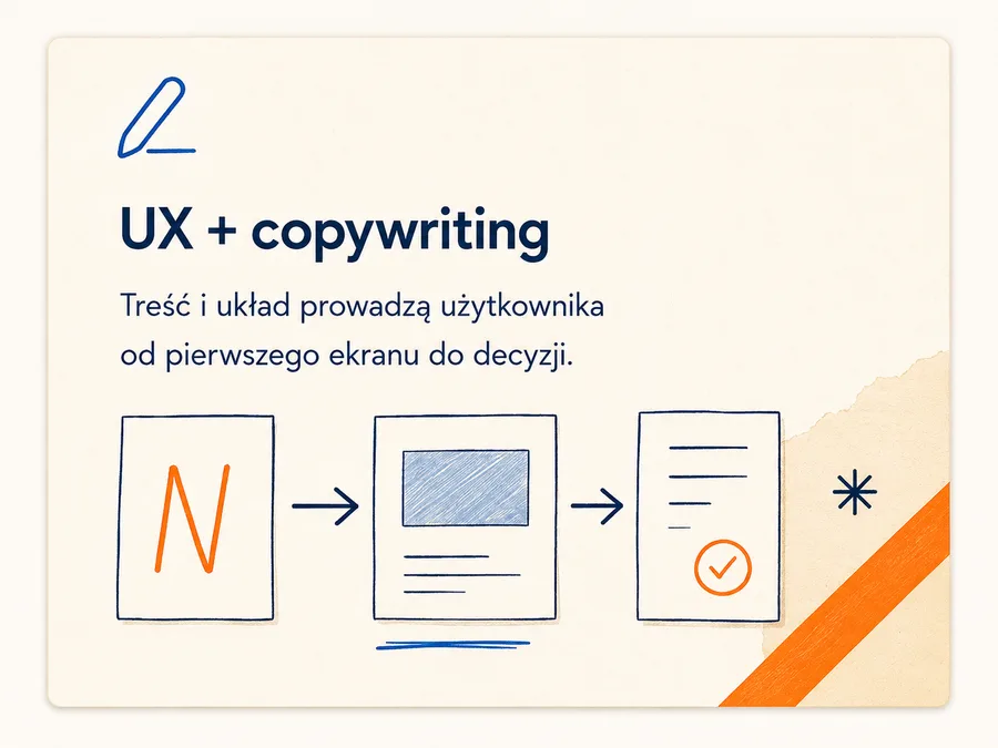 Ilustracja usługi: UX + copywriting